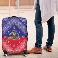 Haiti Paisley Luggage Cover Haitian Flag Bandana Style - Wonder Print Shop