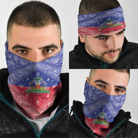 Haiti Paisley Neck Gaiter Haitian Flag Bandana Style - Wonder Print Shop