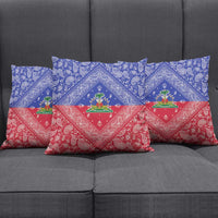 Haiti Paisley Pillow Cover Haitian Flag Bandana Style - Wonder Print Shop