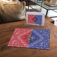Haiti Paisley Puzzle Haitian Flag Bandana Style - Wonder Print Shop