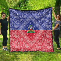 Haiti Paisley Quilt Haitian Flag Bandana Style - Wonder Print Shop