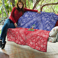 Haiti Paisley Quilt Haitian Flag Bandana Style - Wonder Print Shop