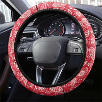 Haiti Paisley Steering Wheel Cover Haitian Flag Bandana Style - Wonder Print Shop