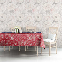 Haiti Paisley Tablecloth Haitian Flag Bandana Style - Wonder Print Shop