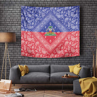 Haiti Paisley Tapestry Haitian Flag Bandana Style - Wonder Print Shop