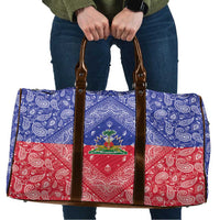 Haiti Paisley Travel Bag Haitian Flag Bandana Style - Wonder Print Shop
