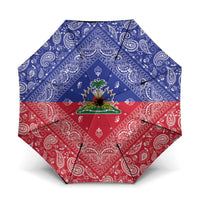 Haiti Paisley Umbrella Haitian Flag Bandana Style - Wonder Print Shop