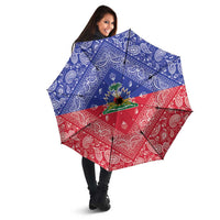 Haiti Paisley Umbrella Haitian Flag Bandana Style - Wonder Print Shop