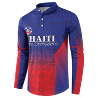 Custom Haiti Football Button Sweatshirt Sporty Style - Wonder Print Shop