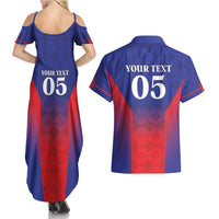 Custom Haiti Football Couples Matching Summer Maxi Dress and Hawaiian Shirt Sporty Style - Wonder Print Shop