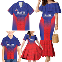 Custom Haiti Football Family Matching Mermaid Dress and Hawaiian Shirt Sporty Style - Wonder Print Shop