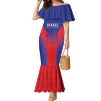 Custom Haiti Football Family Matching Mermaid Dress and Hawaiian Shirt Sporty Style - Wonder Print Shop