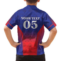 Custom Haiti Football Family Matching Off Shoulder Short Dress and Hawaiian Shirt Sporty Style - Wonder Print Shop
