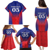 Custom Haiti Football Family Matching Puletasi and Hawaiian Shirt Sporty Style - Wonder Print Shop