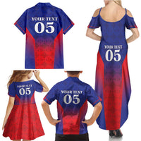 Custom Haiti Football Family Matching Summer Maxi Dress and Hawaiian Shirt Sporty Style - Wonder Print Shop
