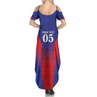 Custom Haiti Football Family Matching Summer Maxi Dress and Hawaiian Shirt Sporty Style - Wonder Print Shop