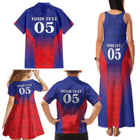 Custom Haiti Football Family Matching Tank Maxi Dress and Hawaiian Shirt Sporty Style - Wonder Print Shop