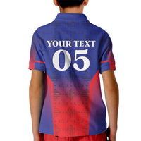 Custom Haiti Football Kid Polo Shirt Sporty Style - Wonder Print Shop