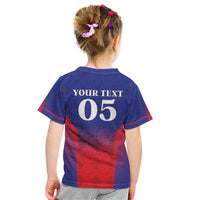 Custom Haiti Football Kid T Shirt Sporty Style - Wonder Print Shop