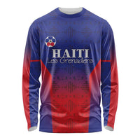 Custom Haiti Football Long Sleeve Shirt Sporty Style - Wonder Print Shop