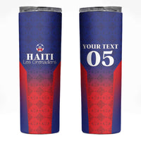 Custom Haiti Football Skinny Tumbler Sporty Style - Wonder Print Shop