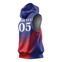 Custom Haiti Football Sleeveless Hoodie Sporty Style - Wonder Print Shop