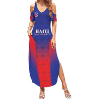 Custom Haiti Football Summer Maxi Dress Sporty Style - Wonder Print Shop