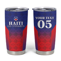 Custom Haiti Football Tumbler Cup Sporty Style - Wonder Print Shop