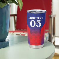 Custom Haiti Football Tumbler Cup Sporty Style - Wonder Print Shop