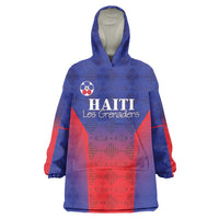Custom Haiti Football Wearable Blanket Hoodie Sporty Style - Wonder Print Shop