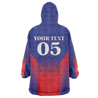 Custom Haiti Football Wearable Blanket Hoodie Sporty Style - Wonder Print Shop