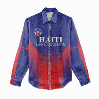 Custom Haiti Football Women Casual Shirt Sporty Style - Wonder Print Shop