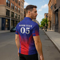 Custom Haiti Football Zipper Polo Shirt Sporty Style - Wonder Print Shop