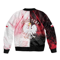 Personalized Poland Crowned Eagle Sleeve Zip Bomber Jacket Special Style - Wonder Print Shop
