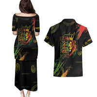 Juneteenth Is My Independence Day Couples Matching Puletasi and Hawaiian Shirt