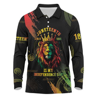 Juneteenth Is My Independence Day Long Sleeve Polo Shirt