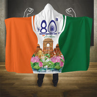 Jai Hind India Hooded Blanket Happy 80th Independence Day