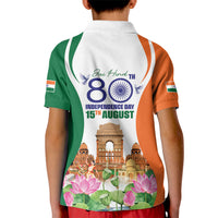 Jai Hind India Kid Polo Shirt Happy 80th Independence Day