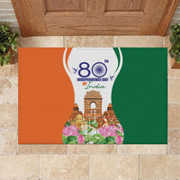 Jai Hind India Rubber Doormat Happy 80th Independence Day