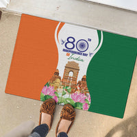 Jai Hind India Rubber Doormat Happy 80th Independence Day