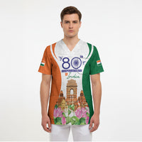 Jai Hind India Scrub Top Happy 80th Independence Day