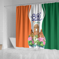 Jai Hind India Shower Curtain Happy 80th Independence Day