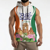 Jai Hind India Sleeveless Hoodie Happy 80th Independence Day