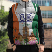 Jai Hind India Sleeveless Puffer Jacket Happy 80th Independence Day