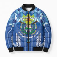 Viva El Salvador Bomber Puffer Jacket Happy Independence Day - Wonder Print Shop