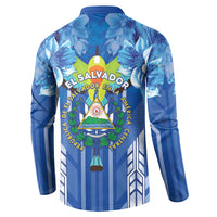 Viva El Salvador Button Sweatshirt Happy Independence Day - Wonder Print Shop