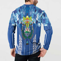 Viva El Salvador Button Sweatshirt Happy Independence Day - Wonder Print Shop