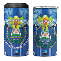 Viva El Salvador 4 in 1 Can Cooler Tumbler Happy Independence Day - Wonder Print Shop