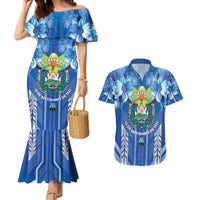 Viva El Salvador Couples Matching Mermaid Dress and Hawaiian Shirt Happy Independence Day - Wonder Print Shop
