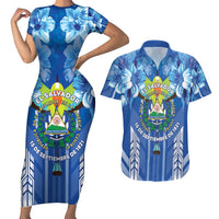 Viva El Salvador Couples Matching Short Sleeve Bodycon Dress and Hawaiian Shirt Happy Independence Day - Wonder Print Shop
